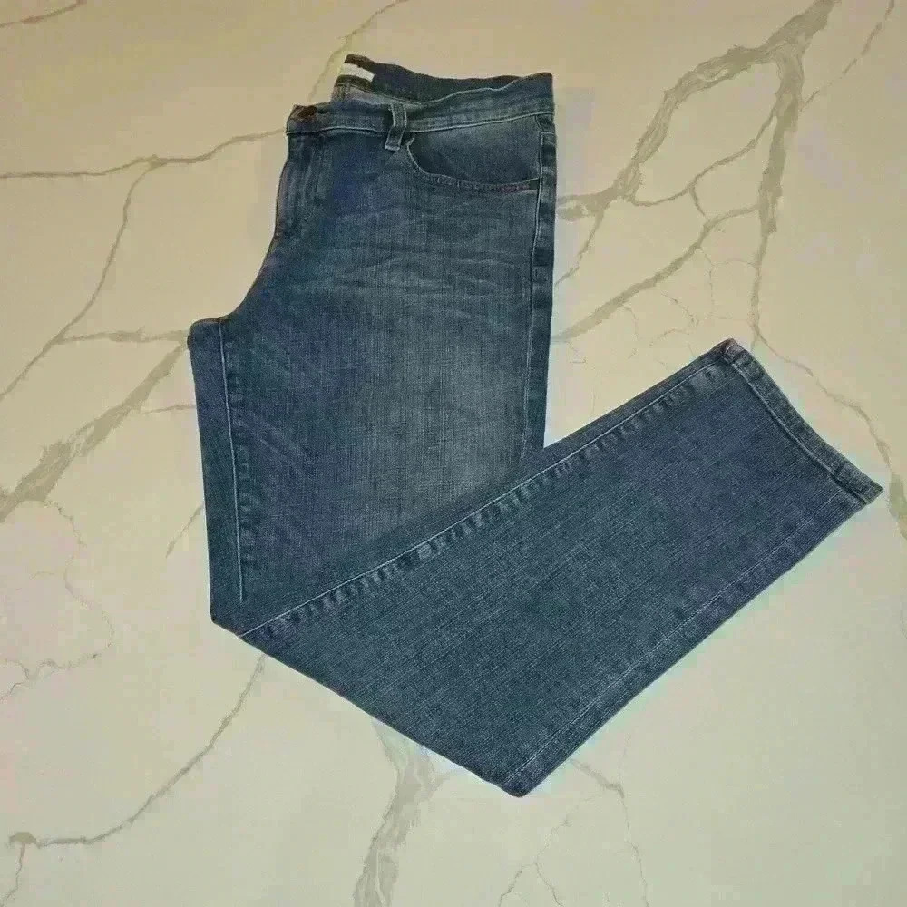 Eileen Fisher Womens Straight Leg Mid Rise Stretch Jean Size 10